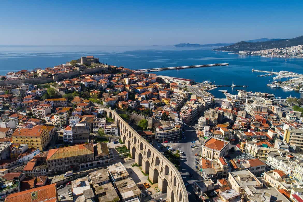 City view of Kavala Greece
